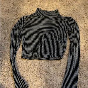 Brandy melville cropped striped long sleeve